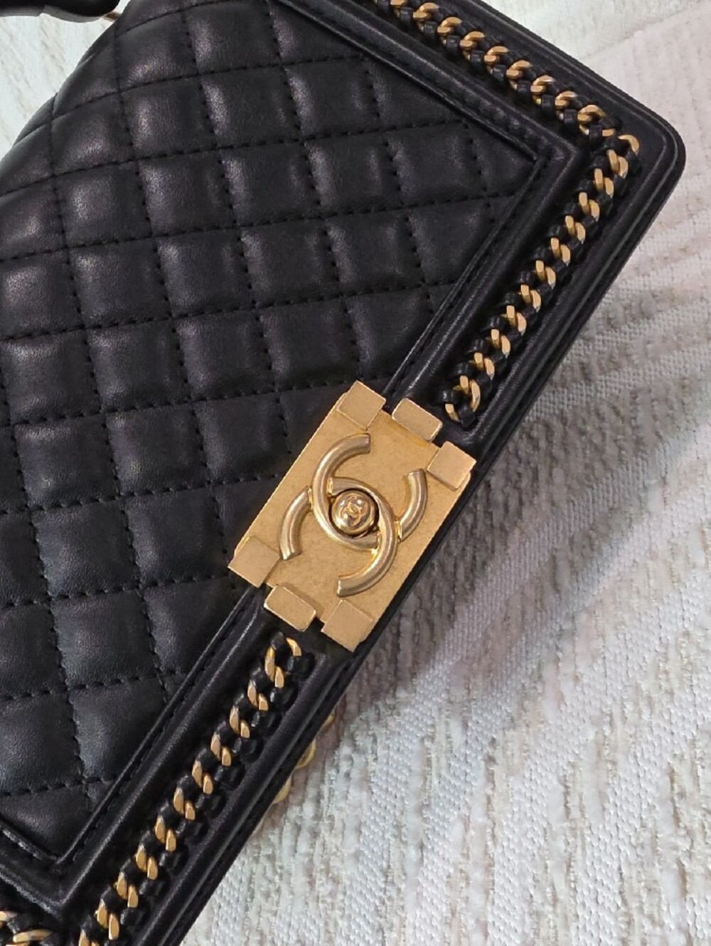 CHANEL Black Quilted Shoulder & Top Handle Bag with Gold Hardware - Picture 9 of 14